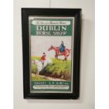 Framed Dublin Horse Show advertising prin.