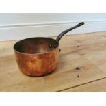 Early 20th. C. copper saucepan