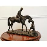 Bronze resin model of a huntsman