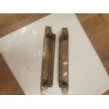 Pair of Art Deco brass door handles