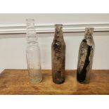 Three oil bottles