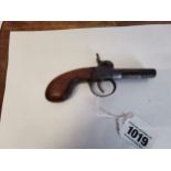 19th. C. percussion capped pistol