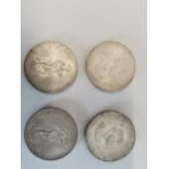 Four Pearse commemorative 10 shilling coins