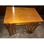 OAK NEST OF THREE TABLES