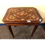 SORRENTO STYLE MUSICAL TABLE AND TWO STOOLS