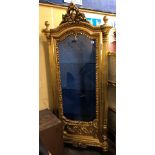 FRENCH STYLE LOUIS XVI REVIVAL GILDED CORNER VITRINE