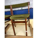 SET OF FOUR TEAK 1960S DINING CHAIRS