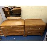 LEBUS DRESSING TABLE AND A CHEST OF DRAWERS