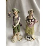 TWO GOEBEL FIGURES THE GRAPE PICKER FR27 1969 AND FRAULEIN WAITRESS FR30 1969