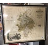 ANTIQUARIAN MAP OF THE COUNTY OF WARWICK FROM THE SURVEY MADE IN 1821 BY C & J GREENWOOD,