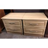 PAIR OF LIGHT OAK EFFECT TWO DRAWER BEDSIDE CHESTS