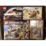 FOUR LEGO CONSTRUCTION KITS INCLUDING BIONICLE AND STAR WARS