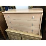 BEECH THREE DRAWER CHEST