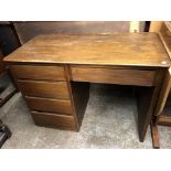 STAINED BEECH KNEEHOLE DESK