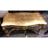 GILDED SERPENTINE TOPPED COFFEE TABLE