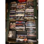 TWO CARTONS OF DVDS AND SOME CDS