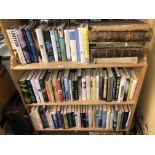 THREE SHELVES OF CURRENT LITERATURE NOVELS MAINLY HARDBACKS