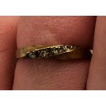 9CT GOLD FOUR CZ STONE RING 1.