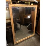 LARGE MOULDED PINE FRAMED MIRROR