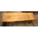 TEAK OBLONG MAGAZINE COFFEE TABLE 37CM H X 113CM W X 37CM D