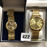 BOXED LEADER GENTLEMAN'S WRIST WATCH AND A BOXED QUARTZ WRISTWATCH