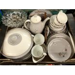 CARTON CONTAINING ROYAL DOULTON FROST PINE TABLEWARES AND PART TEA SERVICE