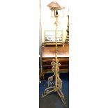 VICTORIAN PAINTED TELESCOPIC LAMP STANDARD (NOW ELECTRIFIED)