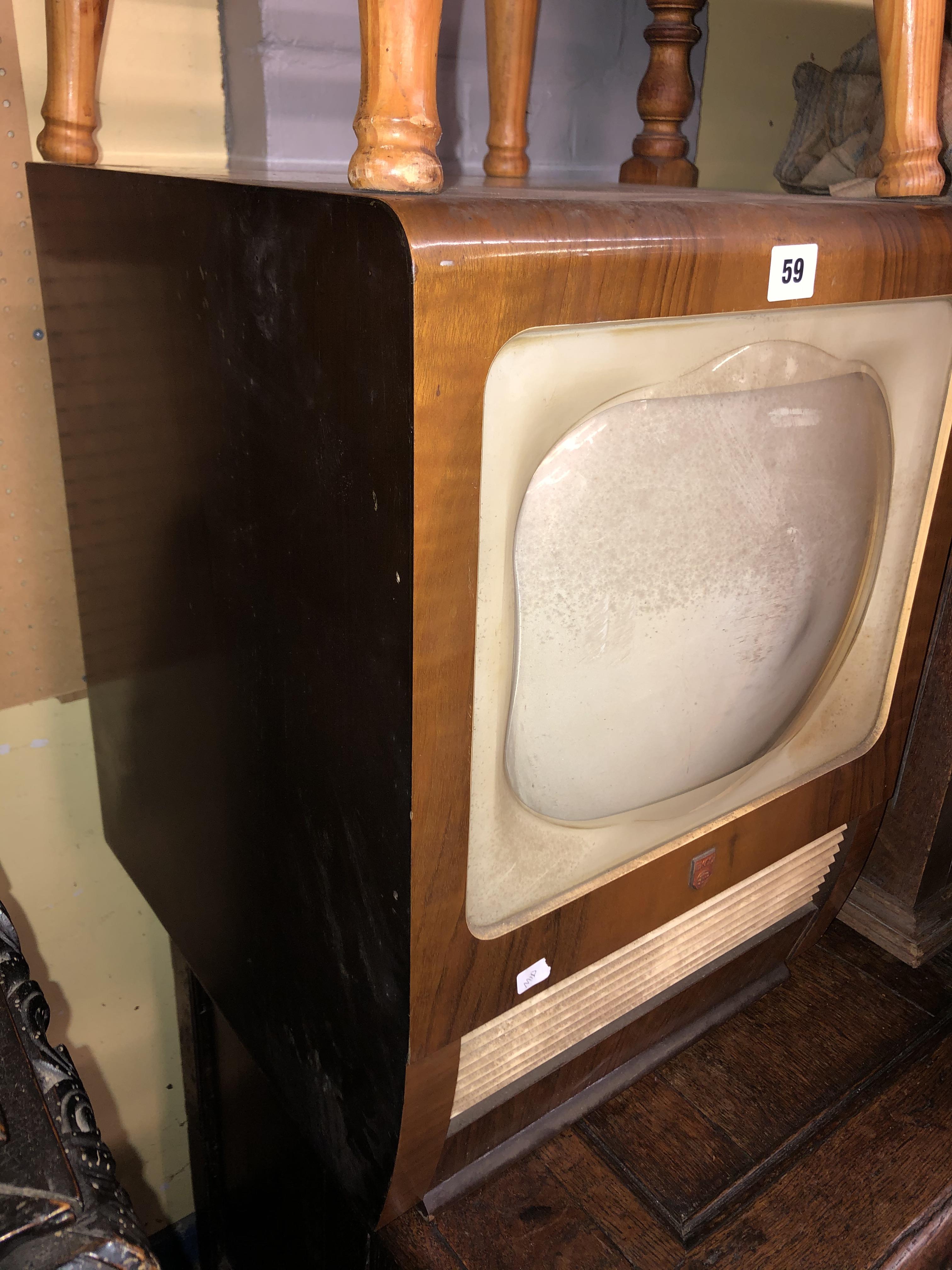 1950S EKCO WALNUT CASED TELEVISION - Image 2 of 3