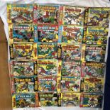 QUANTITY OF MID 1970S VINTAGE MARVEL COMIC GROUP 1976 SUPER SPIDERMAN WITH THE SUPERHEROES AND THE