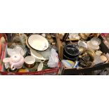 TWO BOXES OF VARIOUS GENERAL CERAMICS,