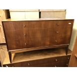 1960S TEAK TWO OVER TWO DRAWER CHEST 69CM H X 107CM W 46CM D
