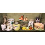 THREE NOVELTY CRUET SETS,