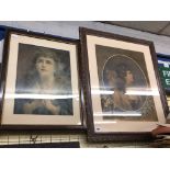 TWO PRINTS OF 19TH CENTURY FEMALES F/G