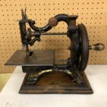 VINTAGE AGENORIA SEWING MACHINE WITH BIRMINGHAM TRADE LABEL