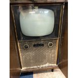 MID CENTURY FERRANTI WALNUT CASED CABINET TV,