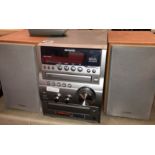 AIWA MINI HI-FI SYSTEM AND SPEAKERS