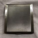 SILVER ENGINE TURNED SQUARE CIGARETTE CASE 4.