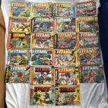 QUANTITY OF VINTAGE MARVEL COMIC GROUP 1976 THE TITANS-with avengers and fantastic four 22 issues