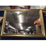 GILT MOULDED FRAMED MIRROR