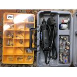 MULTI TOOL IN CASE BY DREMMEL WITH A CASE OF ATTACHMENTS