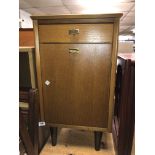 1960S LIGHTWOOD BEDSIDE CUPBOARD