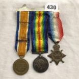WWI MEDAL 1914-15 STAR TO PTE J. RYAN THE ROYAL DUBLIN FUSILIERS, 1914-1919 MEDAL TO J.