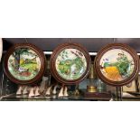 THREE WEDGWOOD LIMITED EDITION PLATES AND TWO SHIRE HORSE MODELS