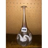 GEORGE ELLIOT 1974 ART BOTTLE GLASS 22CM HEIGHT