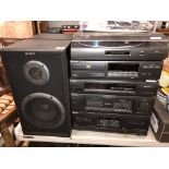 SONY HI-FI SYSTEM WITH SPEAKERS