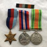 WWII SERVICE MEDAL TRIO