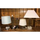 GLASS COLUMN TABLE LAMP,