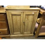 VICTORIAN PINE TWO DOOR CUPBOARD W76CM X D50CM X H90CM