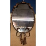 GILDED ROPE TWIST OVAL MIRROR 78CM X 43CM