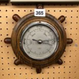 SHIP'S WHEEL ROUNDEL BAROMETER